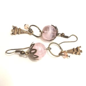 Eiffel Tower Pink Earrings